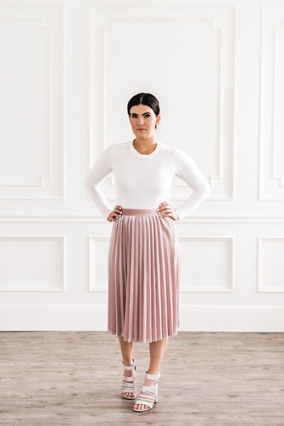Annabella Midi Pleated Skirt